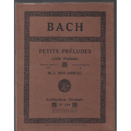 Petits préludes ( collection orphée n° 136 )