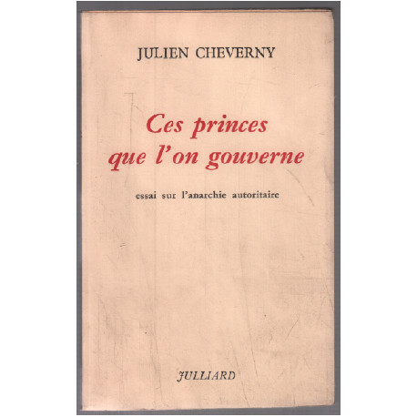 Ces princes que l'on gouverne