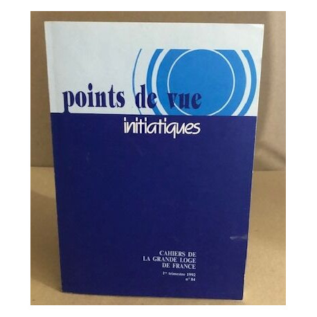 Points de vue initiatiques n° 84