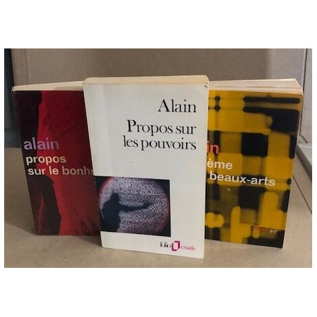 3 titres differents / propos sur les pouvoirs + propos sur le...