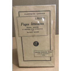 Pages littéraires choisies et annotées et precédées d'une...
