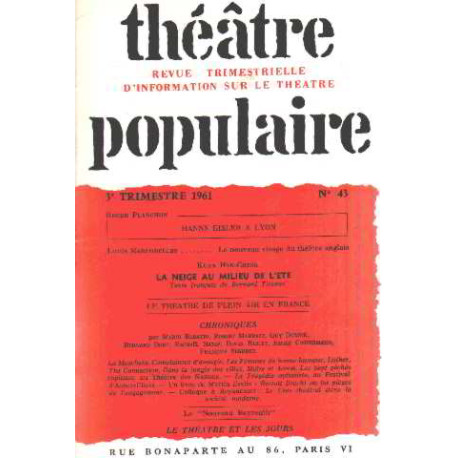 Theatre populaire n° 43