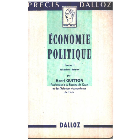 Economie politique / tome 1