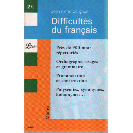 Difficultés du français