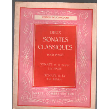Deux sonates pour piano ( Ré mineur et La ) éditions de concours