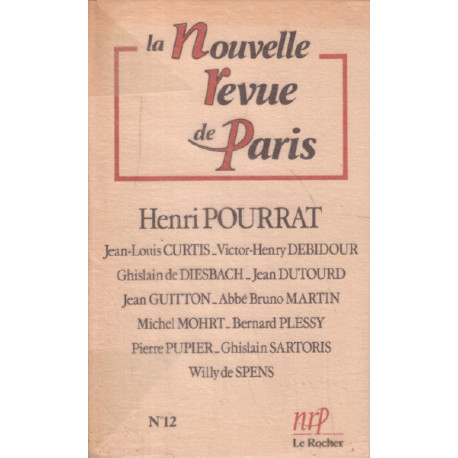 Revue de Paris n° 12 / henri pourrat