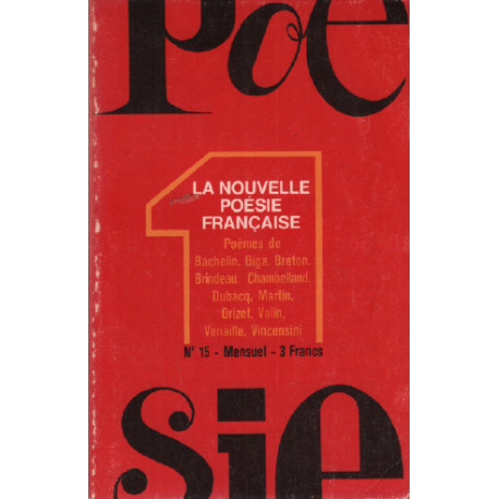 La nouvelle poésie francaise / poésie n° 15