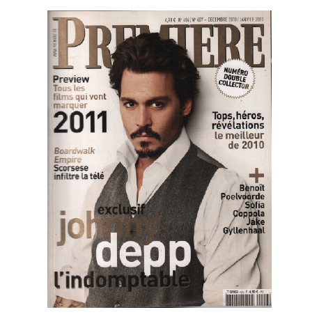 Revue cinéma première n° 406-407 johnny depp poelvoorde coppola