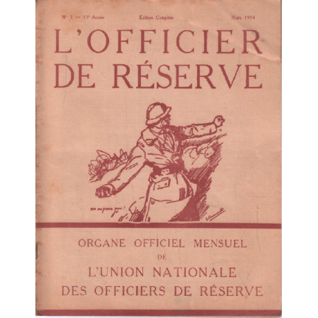 L'officier de réserve n° 3 - 13e année ( 1934 )