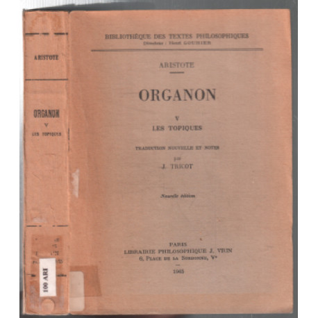 Organon : les topiques V