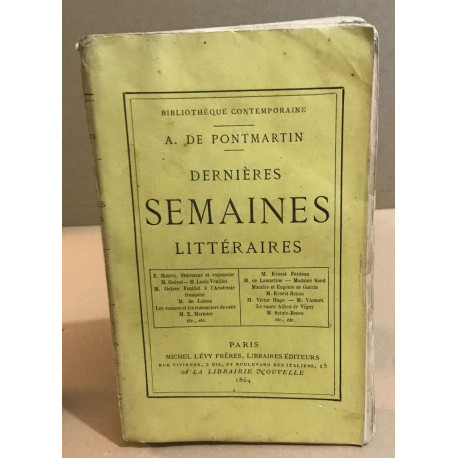 Dernières semaines litteraires / année 1864