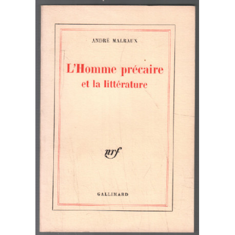 L'homme précaire et la littérature