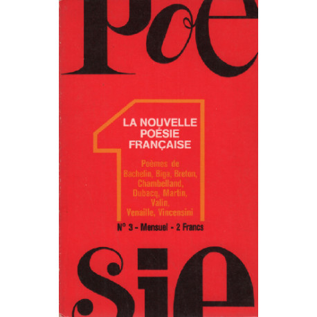 La nouvelle poésie francaise / poésie n° 3