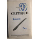 Critique numéro 649-650 juin-juillet 2001 : Rouvrir l'art