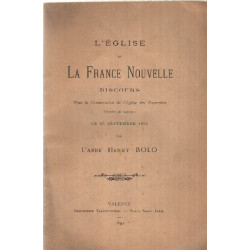 L'eglise et la france nouvelle / discours pour la consécration de...