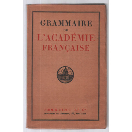 Grammaire de l'académie francaise