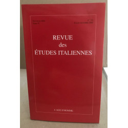 Revue Des Etudes Italiennes N°51 (3-4)
