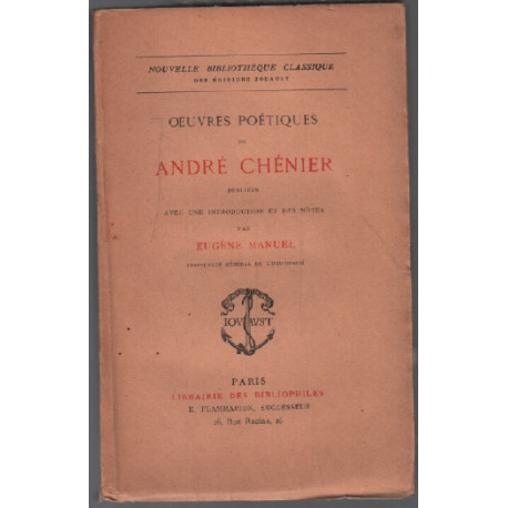 Oeuvres poétiques de andré chenier