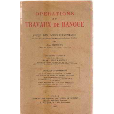 Operations et travaux de banque