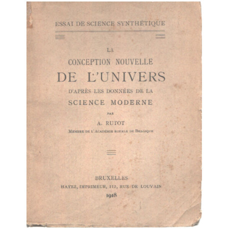 La conception nouvelle de l'univers d'aprés les données de la...
