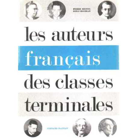 Les auteurs français des classes terminales