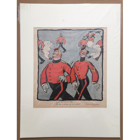 Le défilé : Couverture originale du journal humoristique LE RIRE...