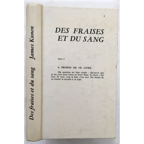 Des fraises et du sang (intro 1) à propos de ce livre