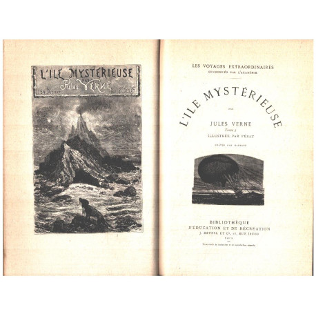 Oeuvres de jules Verne tome X / l'ile mysterieuse / 2 tomes
