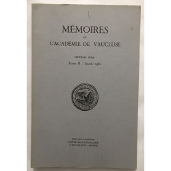 Mémoires de l'académie de Vaucluse tome II - 7e série