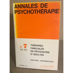 Thérapies familiales en psychiatrie d'adultes