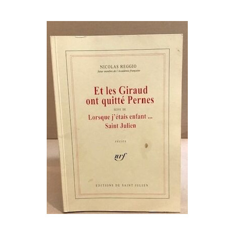 Et les Giraud ont quitté Pernes suivi de lorsque j'étais enfant...