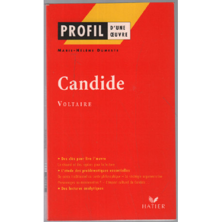 Profil d'une oeuvre : Candide Voltaire