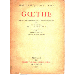Goethe notices iconographiques et bibliographiques par henri moncel