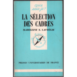 La sélection des cadres / que sais je