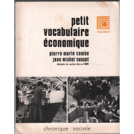 Petit vocabulaire économique