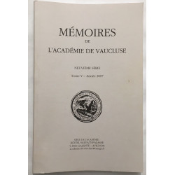 Mémoires de l'académie de Vaucluse 9e série - tome V