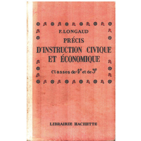 Précis d'instruction civique et économique / classes de 4° et de 3°
