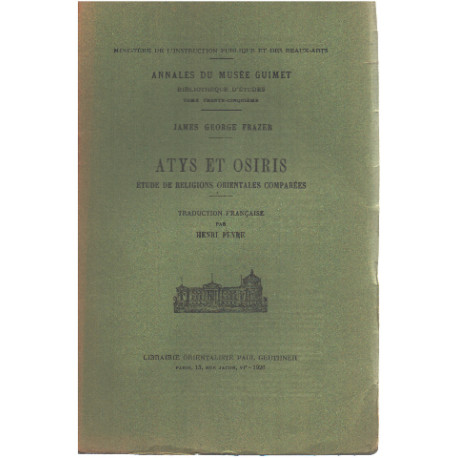 Atys et osiris / etude de religions orientales comparées