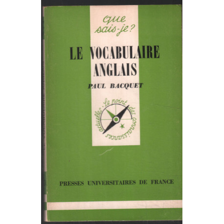 Le vocabulaire Anglais