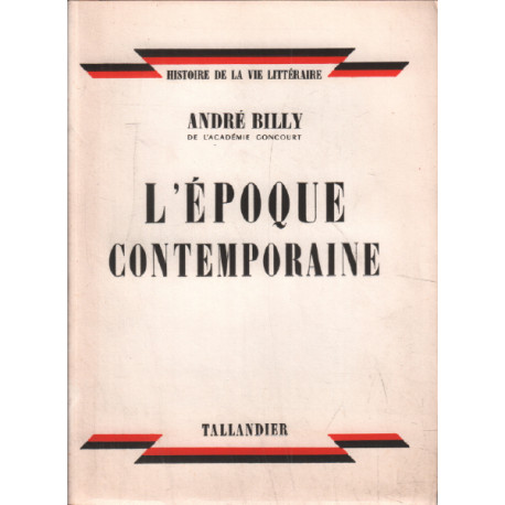 L'epopée contemporaine