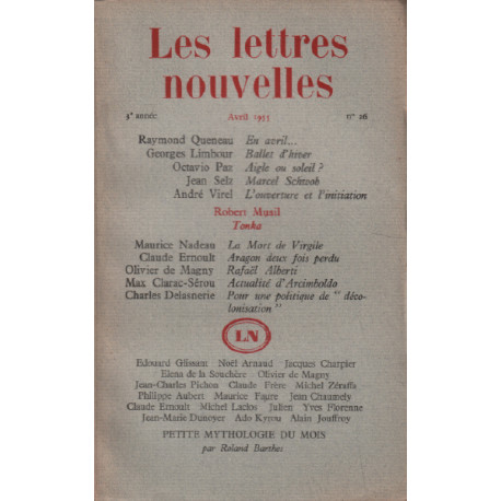 Les lettres nouvelles n° 26