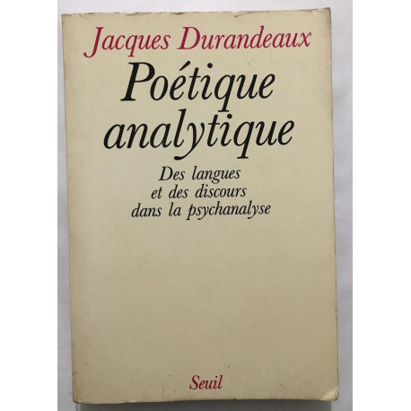 Poétique analytique