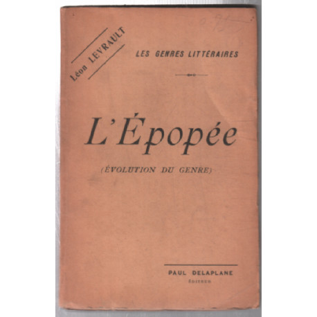 L'épopée (évolution du genre)