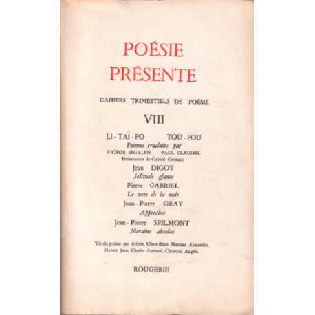 Poesie presente n° VIII