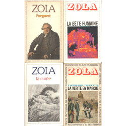 4 livres / la bete humine -la verite en marche- la curée -l'argent
