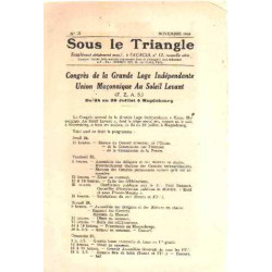 Revue sous le triangele n° 13/ congres de la grande loge...