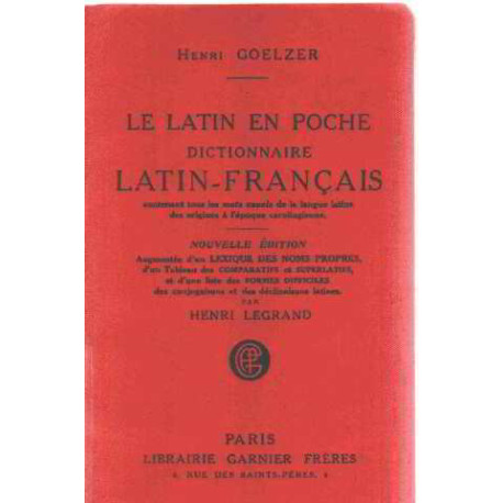 Le latin en poche / dictionnaire latin -français