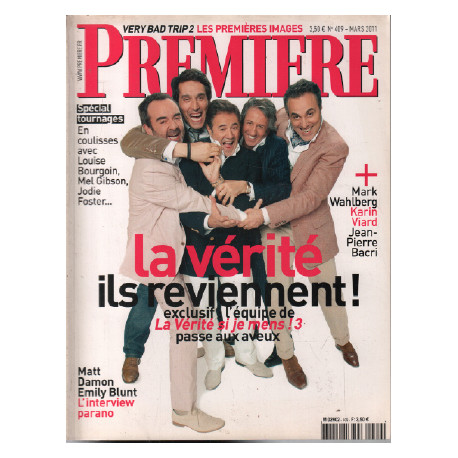 Revue cinéma première n° 409 la vérité very bad trip 2