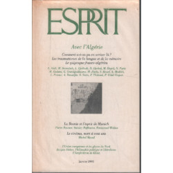 Revue esprit n° 1 janv. 1995 / avec l'algérie