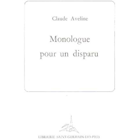 Monologue pour un disparu